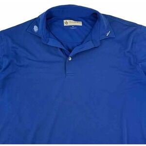 Donald Ross‎ Mens Golf Polo Shirt 2XL XXL Blue Performance Embroidered Collar
